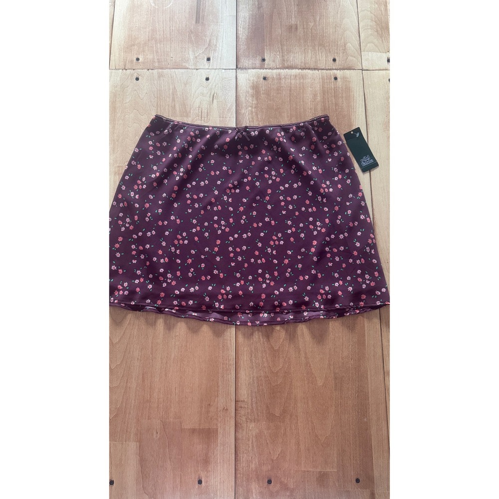 Wild Fable Ditsy Floral Mini Skirt Picot Trim‎ Bow Y2K Coquette  M NWT